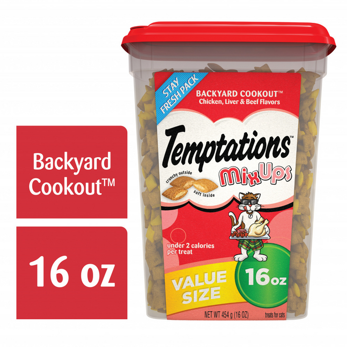 Temptations Mixups Crunchy & Soft Backyard Cookout Flavor Cat Treats