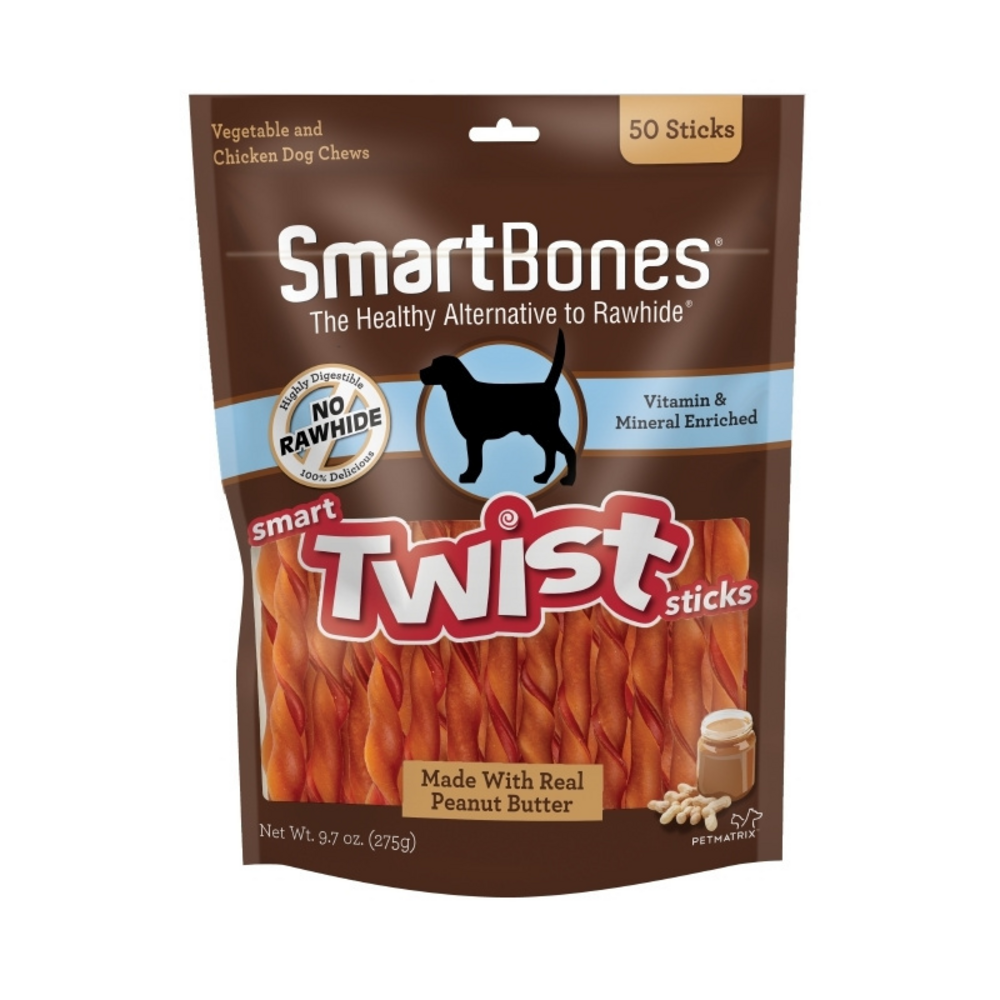 SmartBones Twists Peanut Butter Dog Treat