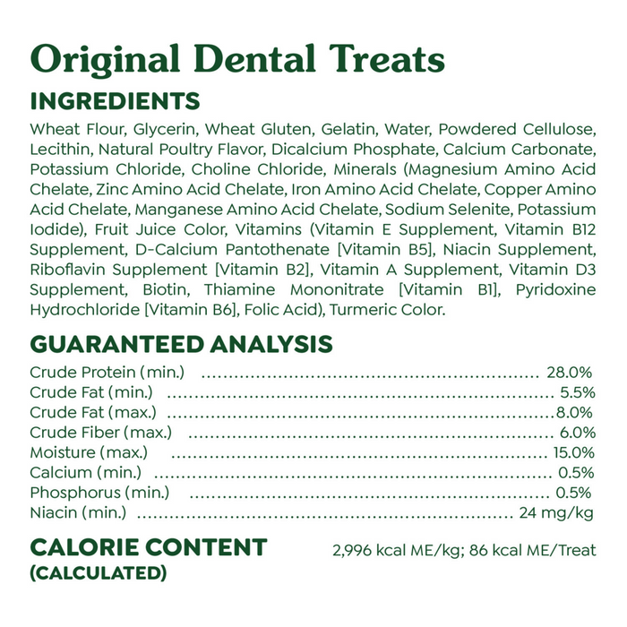 Greenies Regular Original Dental Dog Chews