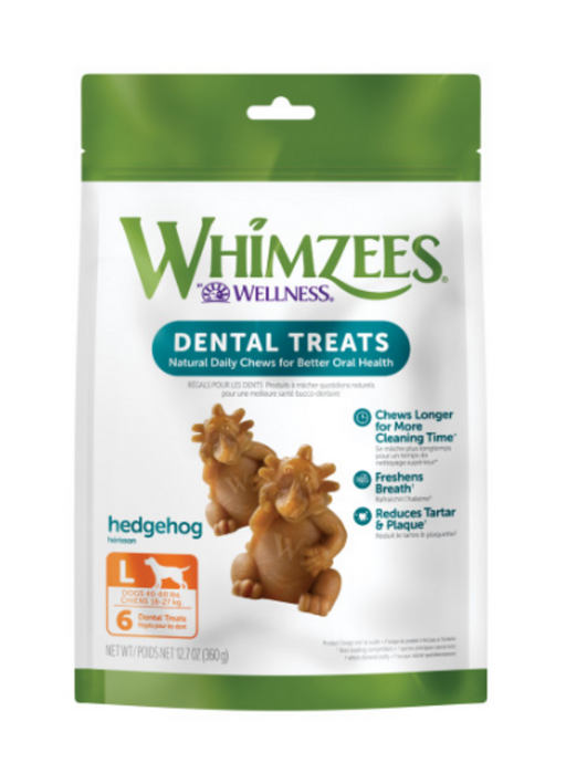 Whimzees Hedgehog Dental Chew Dog Treats