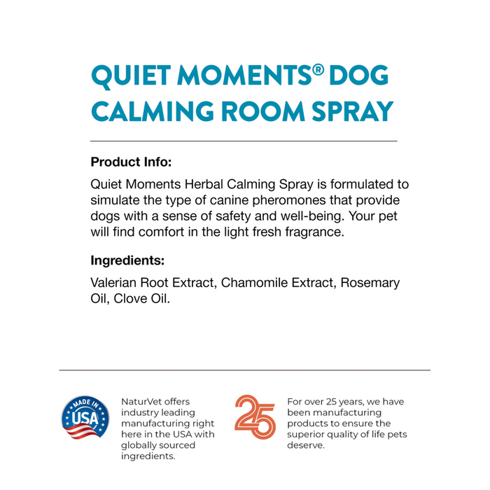 NaturVet Quiet Moments Calming Spray for Cats