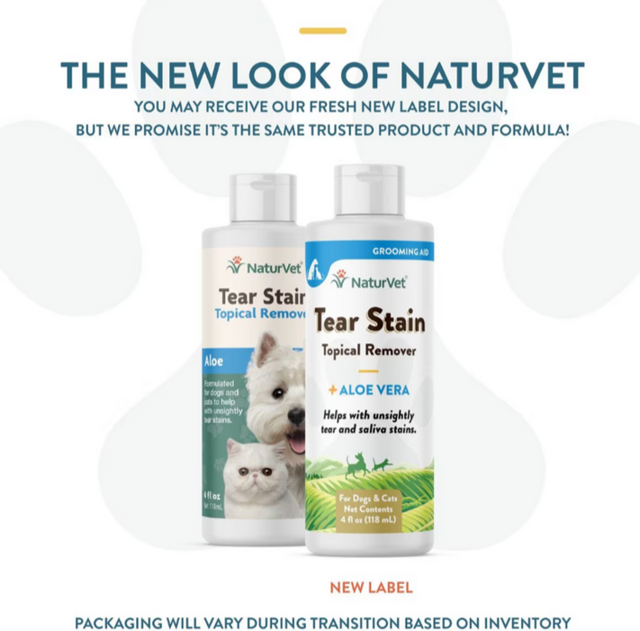 NaturVet Topical Tear Stain Remover for Cats and Dogs