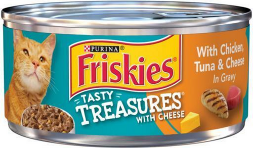 Friskies Tasty Treasures Gravy Chicken Tuna and Scallop Wet Cat Food