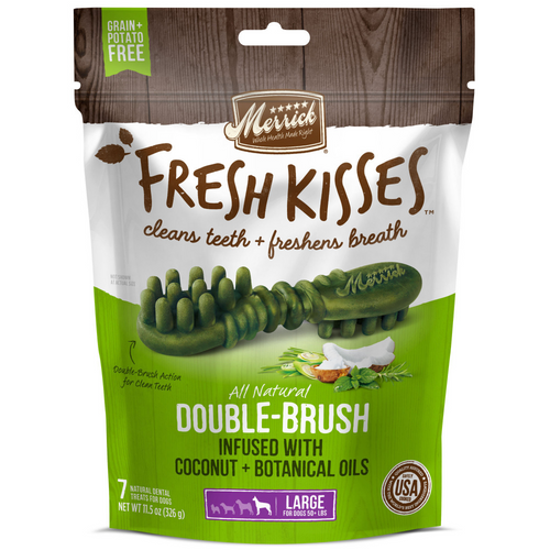 Merrick Fresh Kisses Coconut Oil and Botanics Dental Dog Chews Large
