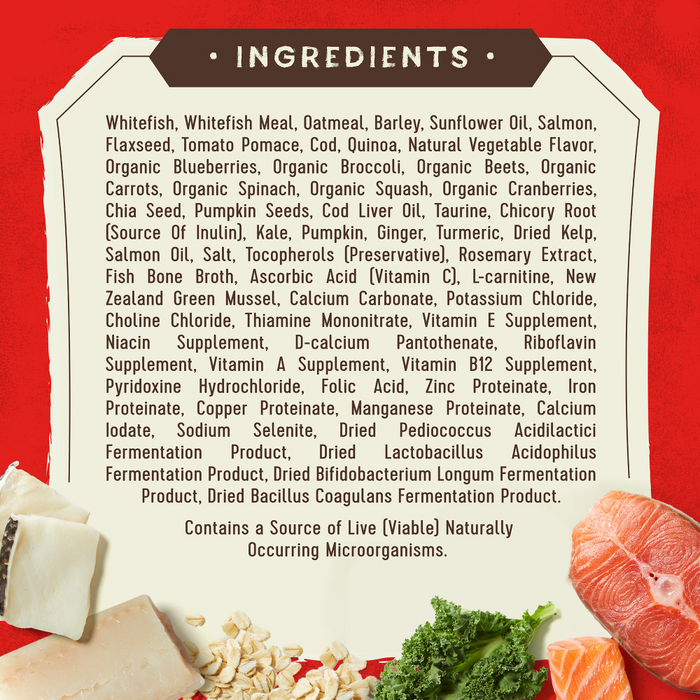 Stella & Chewy's SuperBlends Raw Blend Wholesome Grains Wild Caught Whitefish & Salmon Recipe with Superfoods