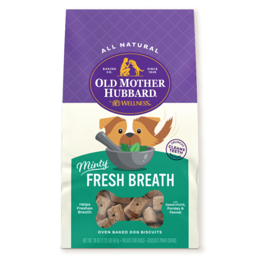 Old Mother Hubbard Mothers Solutions Crunchy Natural Minty Fresh Breath Recipe Biscuits Dog Treats