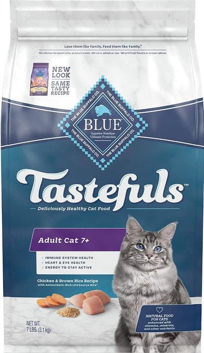Blue Buffalo Tastefuls Adult Cat 7+ Chicken & Brown Rice Recipe Dry Food