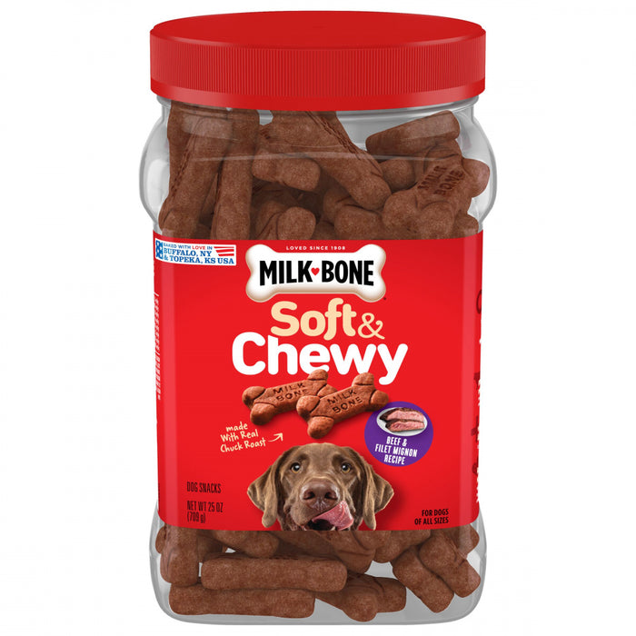 Milk-Bone Soft and Chewy Treats-Beef Filet Mignon