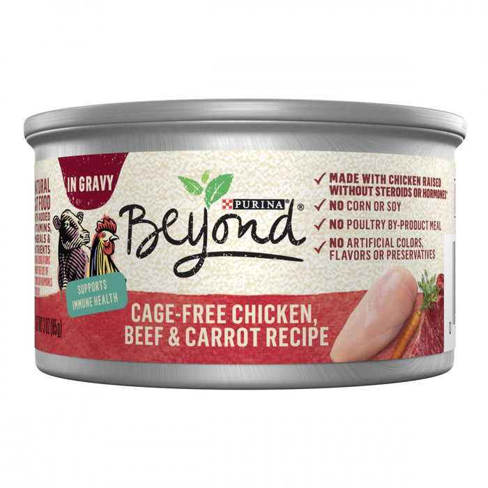 Purina Beyond Cage-Free Chicken, Beef & Carrot Recipe in Gravy Canned Cat Food