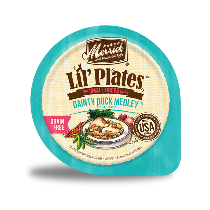 Merrick Lil' Plates Adult Small Breed Grain Free Dainty Duck Medley Canned Dog Food