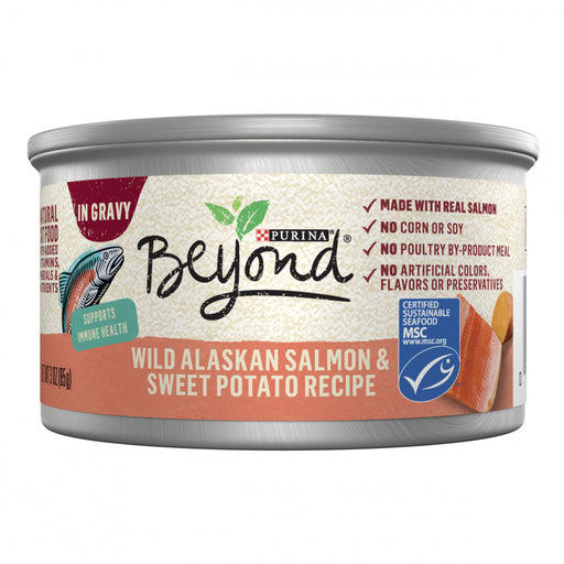 Purina Beyond Grain-Free Wild Alaskan Salmon & Sweet Potato Recipe in Gravy Canned Cat Food