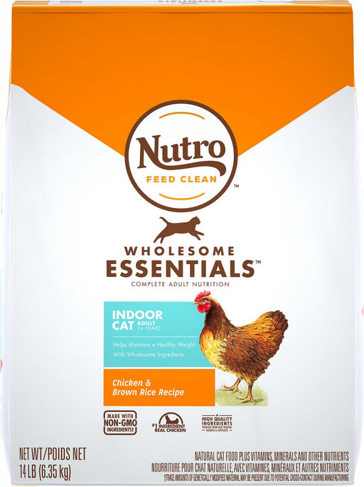 Nutro Wholesome Essentials Indoor Chicken and Brown Rice Recipe Adult  Dry Cat Food