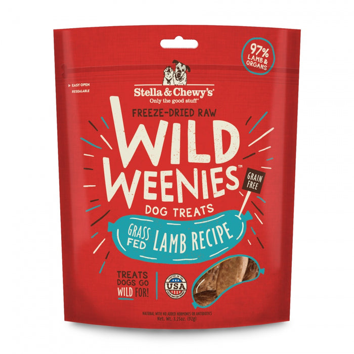 Stella & Chewy's Wild Weenies Grain Free Lamb Recipe Freeze Dried Raw Dog Treats